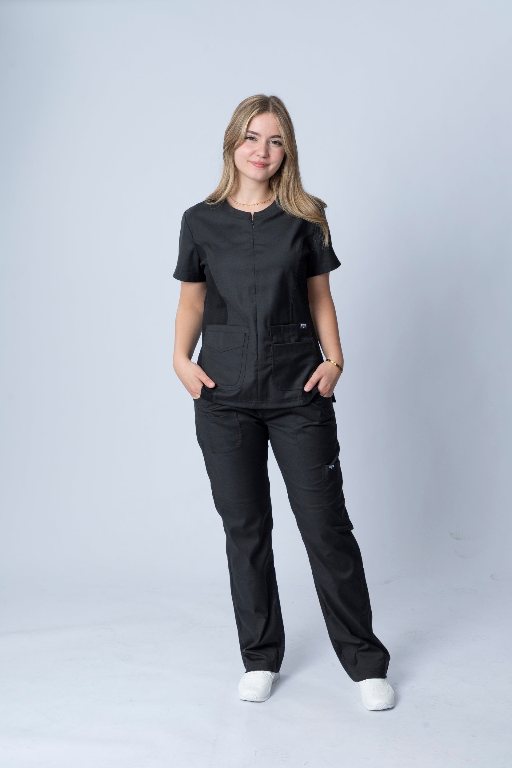 Sophia -  Midnight Black Scrub