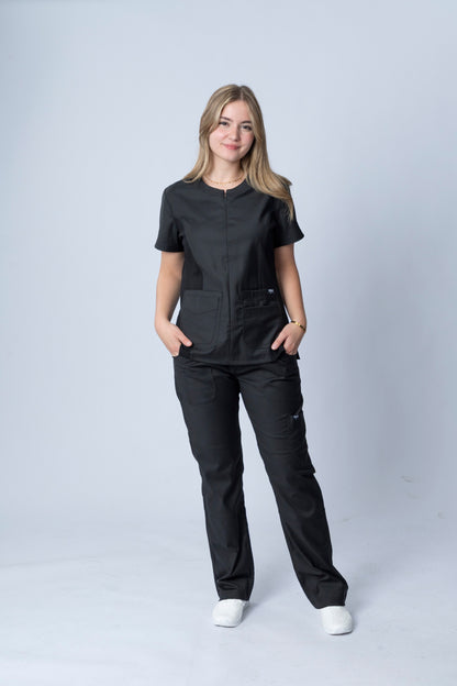 Sophia -  Midnight Black Scrub