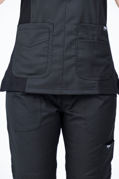 Sophia -  Midnight Black Scrub